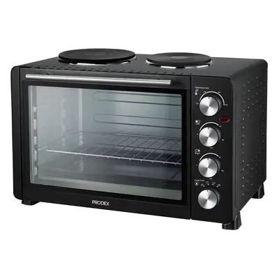 Electric Mini Oven with Grill and Double Hotplate Hob, Litre, Prodex PX7145B