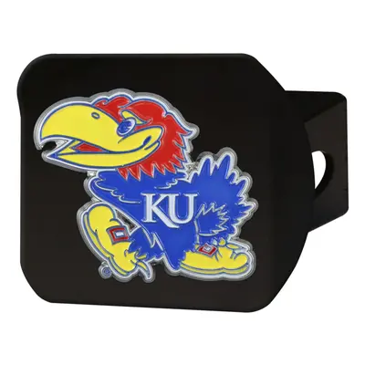 FANMATS Kansas Jayhawks Black Metal Hitch Cover - 3D Color Emble