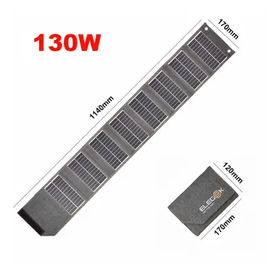 (130W) 130W/80W Folding Solar Panel USB 5V Solar Charger Portable Solar Cell Outdoor Phone Power