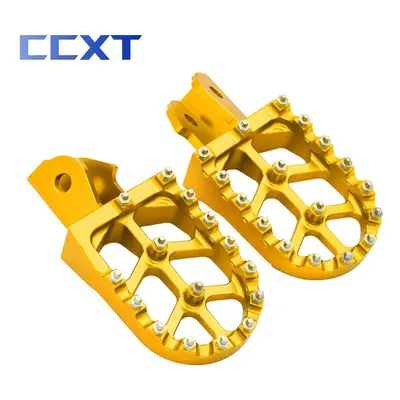 (Gold) Electric Motorcycle CNC Foot Pegs Rests Pedals Footpegs Bracket For Surron Sur-Ron Light 