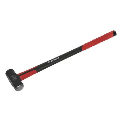 7lb Sledge Hammer - Fibreglass Handle - Rubber Grip - Fine Grained Carbon Steel