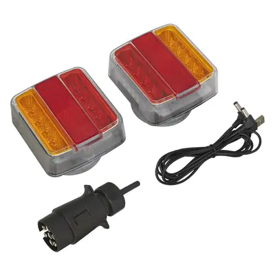 2 Pc Wireless Trailer Light Set - x 0.2W SMD LED - Multi Function Tow Light