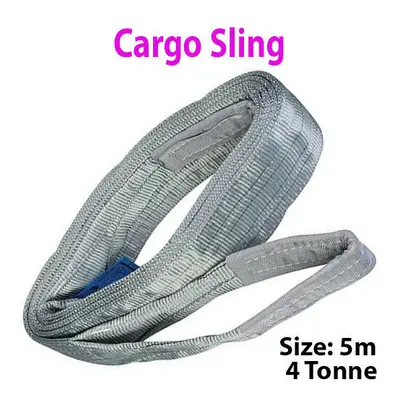 5m Tonne (4000KG) Flat Webbing Strong Cargo Sling Lifting Crane Hoist Strap