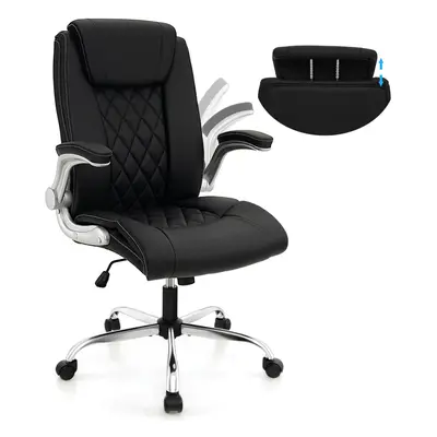 PU Leather Office Chair Height Adjustable Executive Chair-Black