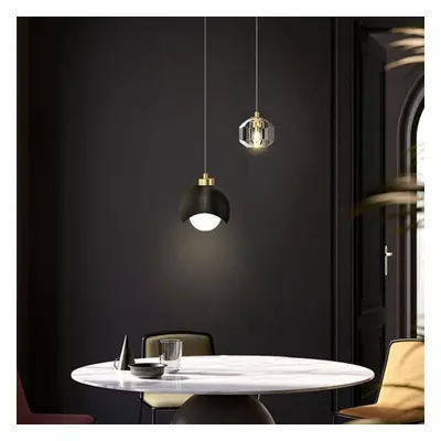 (black, white light) Modern Bedside Crystal Chandelier Gold Black Long Line Double Led Chandelie