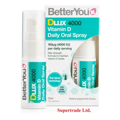 3 X BetterYou DLUX Spray Vitamin D Daily Oral Spray - 15ml