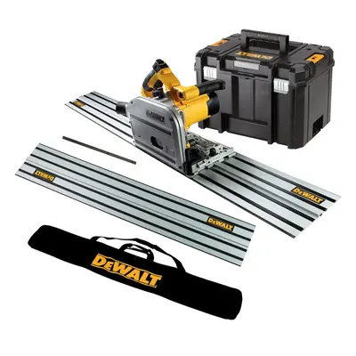 Dewalt DWS520KT Plunge Cut Circular Saw 165mm 110v + x 1.5m Guide Rails + Bag