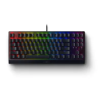 Razer BlackWidow V3 TKL Mechanical Gaming Keyboard: Yellow Mechanical Switches Linear & Silent -