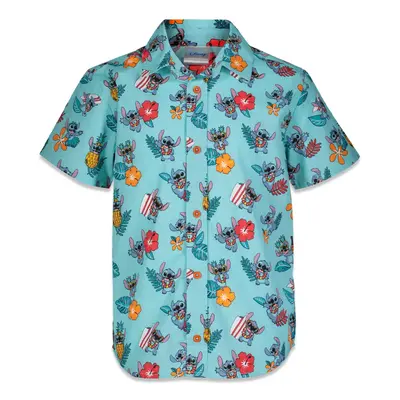 Disney Lilo & Stitch Little Boys Hawaiian Button Down Dress Shirt