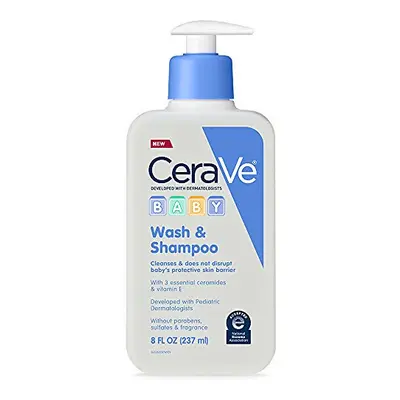 CeraVe Baby Wash & Shampoo | Fragrance, Paraben, & Sulfate Free Shampo