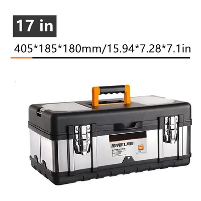 (17 inches) Multiple Specifications Toolbox Double Layer Tools Storage Box with Handle Multifunc