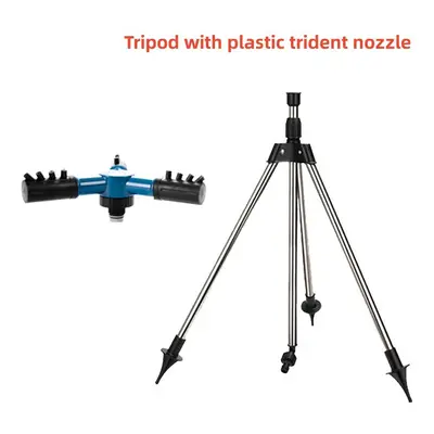 (C) New Creative Rotating Irrigation Telescopic Bracket Tripod Sprinkler Automatic Rotating Spra