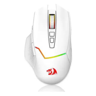 (WHITE) Redragon M690 PRO Wireless Gaming Mouse DPI Wired Mouse Rapid Fire Key Macro Buttons for