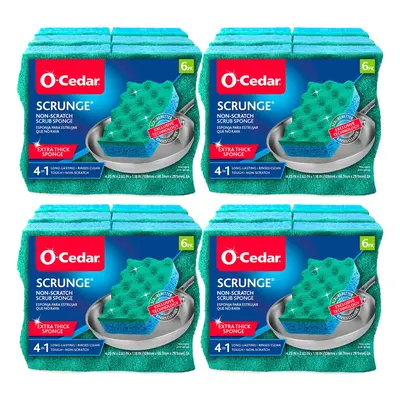 O-Cedar Multi-Use Scrunge Scrub Sponge Count (Pack of 4)