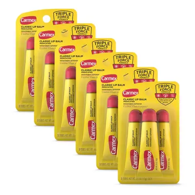 Carmex Classic Medicated Lip Balm Tubes Lip Moisturizer for Chapped Lips Count Packs of