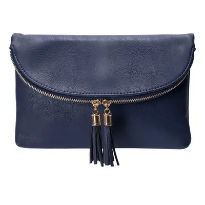 Solene Women's Envelop Clutch Crossbody Bag With Tassels Accent (WU075