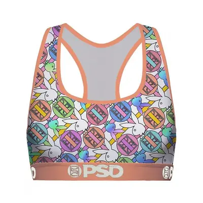 Playboy 869943-small Neon Logos PSD Sports Bra - Small