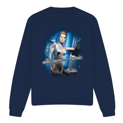 (M, Navy) Star Trek Unisex Adult Seven of Nine Sweatshirt