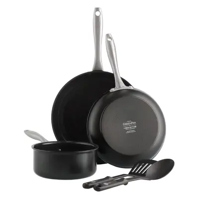 GreenPan Lima Midnight 6-Piece Pan & Utensil Set â Black