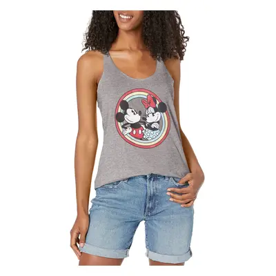 Disney Classic Mickey Minnie Circle Women's Racerback Tank Top Gray H