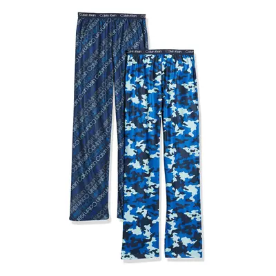 Calvin Klein Boys Little Sleepwear Super Soft Brushed Micro Pajama Pant Pack Blue CamoMulti Logo