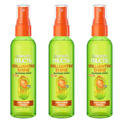 Garnier Fructis Style Brilliantine Shine Glossing Spray for High Shine Finish Argan Oil Fl Oz Co