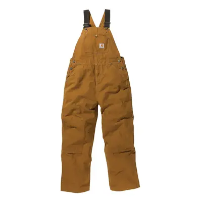 carhartt boys Bib (Lined and Unlined) Overalls, carhartt Brown canvas, 6 US