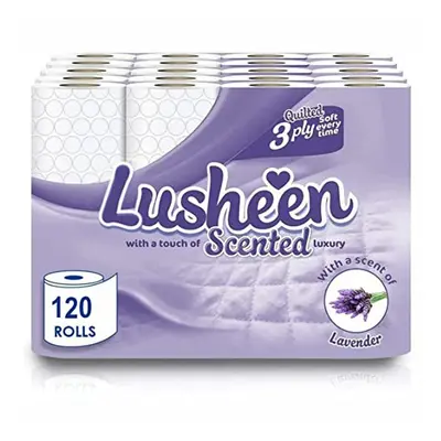 Lusheen Toilet Roll Bulk Buy - Pack of Rolls (1 x Packs) Quilted White Ply Lavender Fragrance To