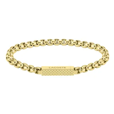 Lacoste L'Essentiel Men's Ionic Plated Gold Steel Chain Bracelets (Mod