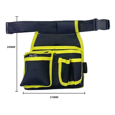 (Option Yellow) Retro Pouch Hardware Organizer Multipurpose Artificial Leather Portable Tool Bag