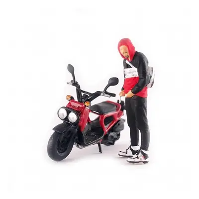 Realistic Motorcycle Model 1:64 Collectibles Props Resin Mini Model Toys for Dollhouse Scene Lay