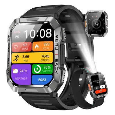 Blackview Military Smart Watch for Men - Answer/Make Calls, 2.01" Outdoor Sports Fitness Tracker