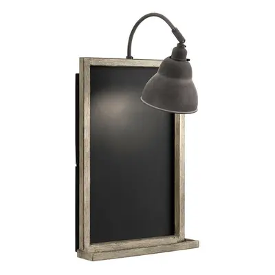 Wall Light Chalk Board & Chalk Holder Goose Neck Weathered Zinc LED E27 60W