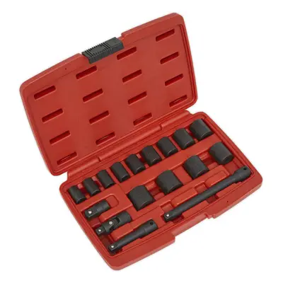 17 Piece PREMIUM Impact Socket Set - 3/8" Sq Drive - Hardened & Tempered