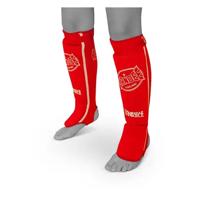 (Small) SANDEE COMPETITION MUAY THAI COTTON SHIN PADS - RED