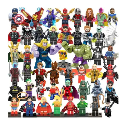 48PCS DC Marvel Superheroes Minifigures Toys Fit Lego