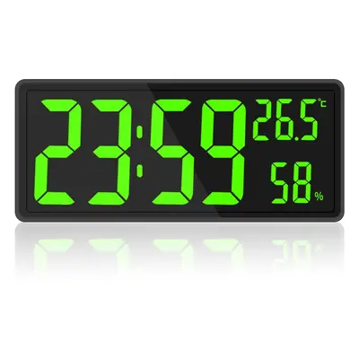 Led Digital Wall Clock, Digits Display,indoor Temperature