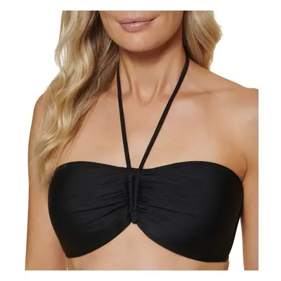 Tommy Hilfiger Womens Standard Bandeau Bikini Top Black Small