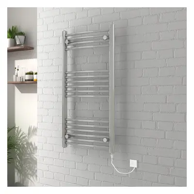 Vienna x 500mm Curved Chrome Electric Heated Towel Rail