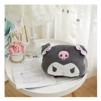 (1pcs black pillow) Cute Car Seat Pillow Pink Car Headrest Neck Pillow Cartoon Black Devil