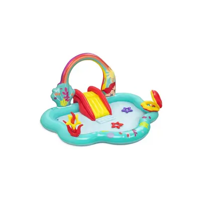 Little Mermaid Inflatable Playground: Slide, Rings & Fountain Fun