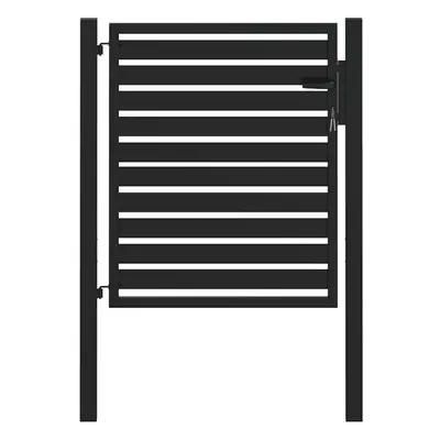 (100 x cm) vidaXL Garden Gate Lockable Black 100x150 cm Aluminium metal garden gate