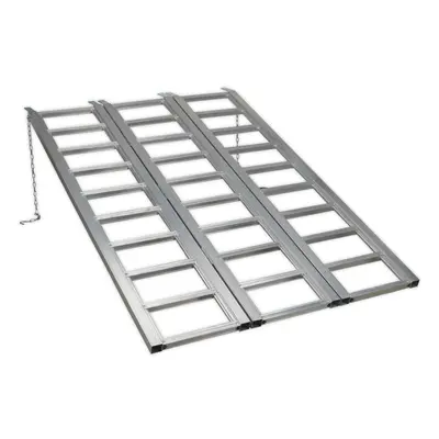 Wide Tri-Folding Aluminium Loading Ramp - 680kg Capacity - Compact & Lightweight