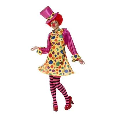 (M) Clown Lady Fancy Dress Costume Ladies Womens Female Circus Outfit