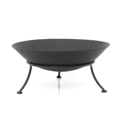 57cm Cast Iron Fire Pit Round Fire Bowl | Brazier Fire Pit Wood Charcoal Patio Heater | Outdoor 