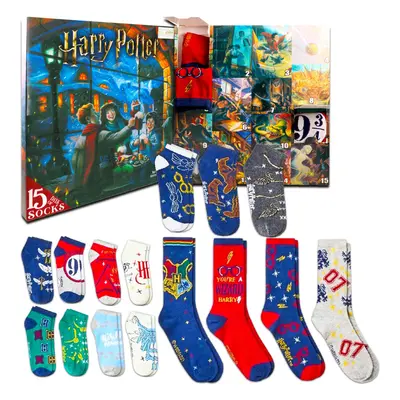 Harry Potter Countdown to Christmas Advent Calendar Sock Set - Bundle of Pair of Harry Potter So