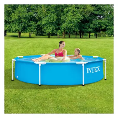 Intex Swimming Pool Metal Frame Above Ground Framed Pond Garden Round Outdoor