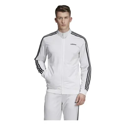 adidas Essentials Men's 3-Stripes Tricot Track Jacket Small White