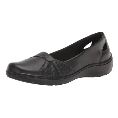 Clarks Women's Cora Jade Loafer Black Leather 9.5