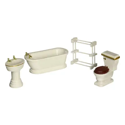 Melissa & Doug Doll-House Furniture- Bathroom Set